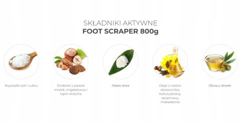 Pharm Foot FOOT SCRAPER WYGŁADZAJĄCY Peeling solno-cukrowy do stóp 800g