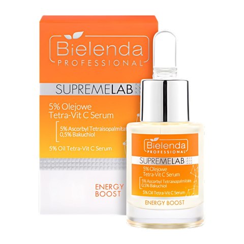 Bielenda SupremeLab Energy Boost 5 % olejowe Tetra-Vit C serum 15ml